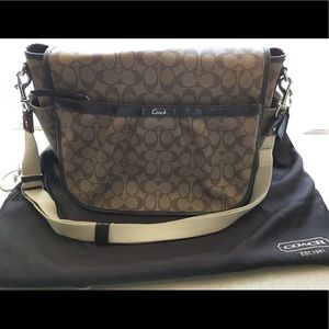 Coach diaper bag / laptop bag carrier w. Dust bag
